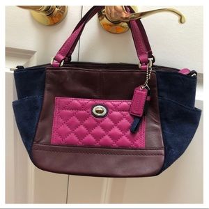 Coach Pink & Navy Purse